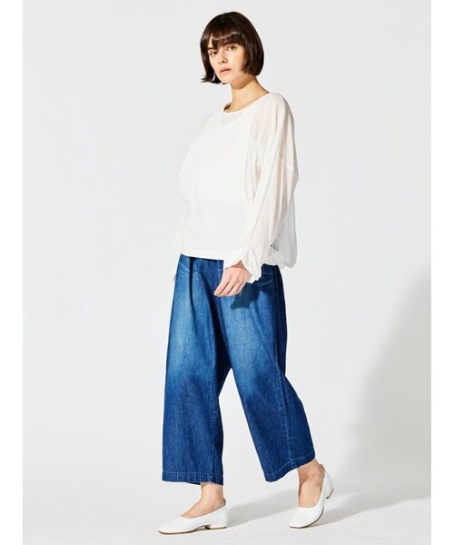 「mizuiroind」 長袖ブラウス FREE オフホワイト レディース_画像5