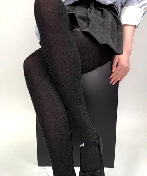 タイツ Stripes semi sheer knit tights レディース : ZOZOTOWN Yahoo