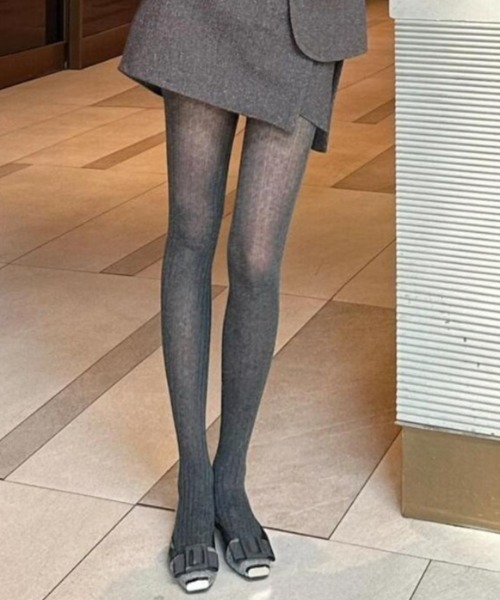 タイツ Stripes semi sheer knit tights レディース : ZOZOTOWN Yahoo
