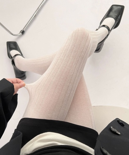 タイツ Stripes semi sheer knit tights レディース : ZOZOTOWN Yahoo