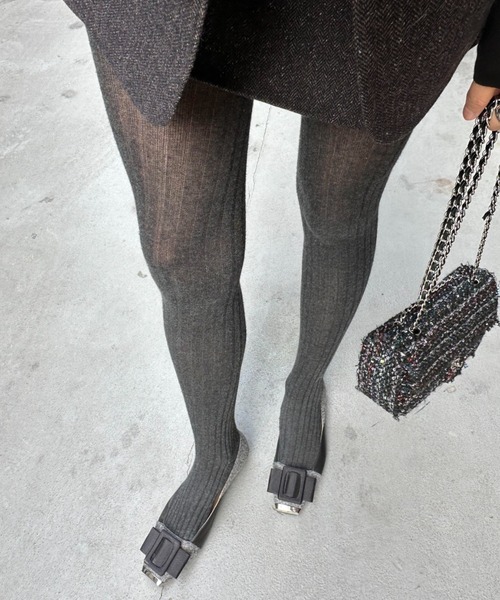 タイツ Stripes semi sheer knit tights レディース : ZOZOTOWN Yahoo