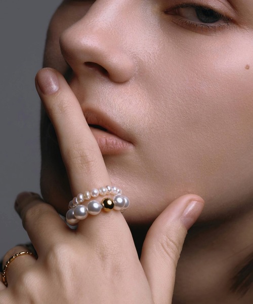 con affetto 指輪 リング K18ダイヤハートシェイプリング レディース