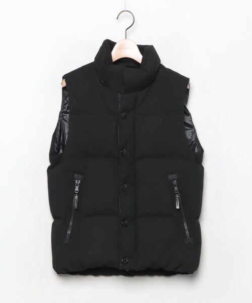 NANO universe（ナノ・ユニバース） ダウンベスト S ブラック メンズ