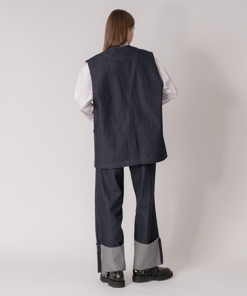 「ONCILY」 ベスト MEDIUM インディゴブルー メンズ_画像7