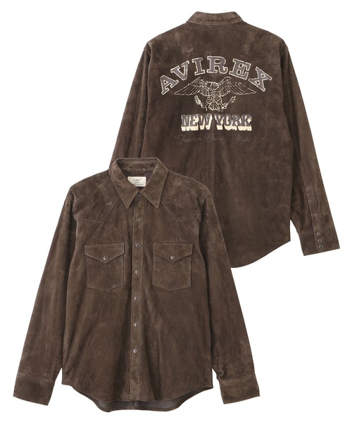 シャツ GOAT SUEDE WESTERN SHIRT / ゴート スエード ウェスタンシャツ / AVIREX / アヴィレックスの画像