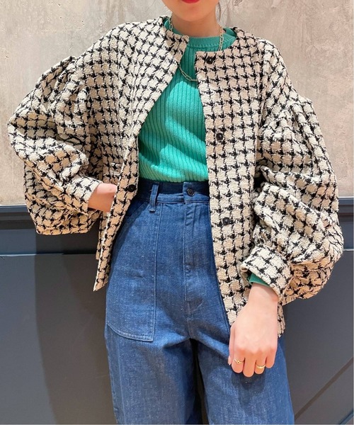 IENA LA BOUCLE フラノ Wマエジャケット IENA LA BOUCLE フラノ Wマエジャケット