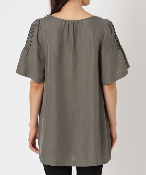 「TO BE CHIC」 半袖チュニック 42 ダークネイビー レディース_画像7
