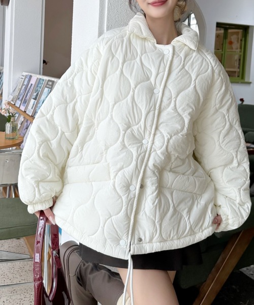 「Ada.」 キルティングブルゾン L オフホワイト レディース_画像2