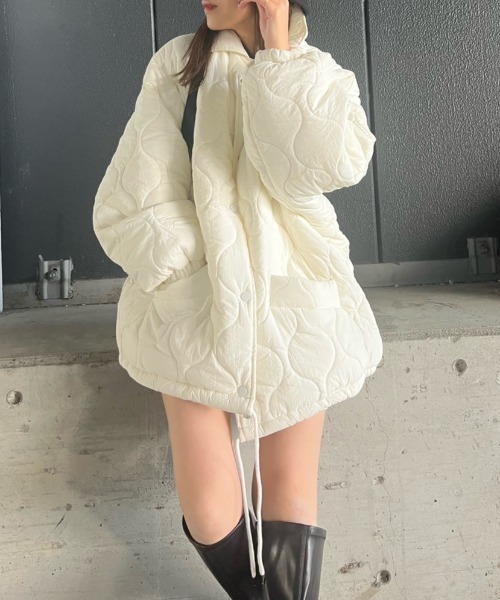 「Ada.」 キルティングブルゾン L オフホワイト レディース_画像6