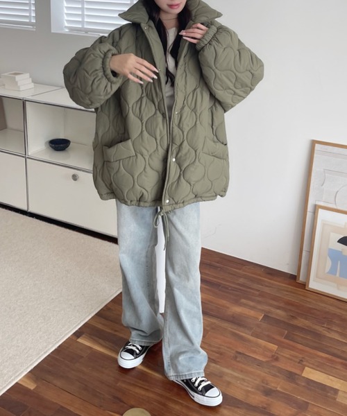 「Ada.」 キルティングブルゾン L オフホワイト レディース_画像7