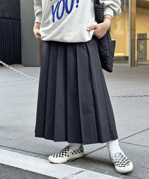 ムータマリンゴルフ ブラック プリーツスカート ムータマリン サイド