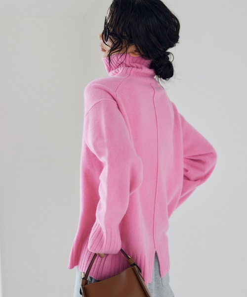 「BARNYARDSTORM」 タートルネックニット S ピンク レディース_画像3