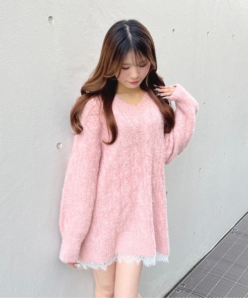 「one way」 ニットワンピース FREE ブラウン レディース_画像5