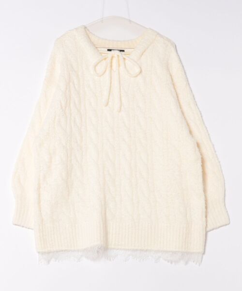 「one way」 ニットワンピース FREE ブラウン レディース_画像7