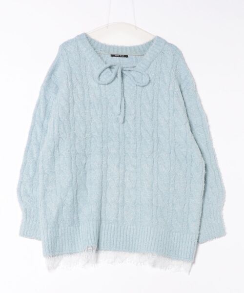 「one way」 ニットワンピース FREE ブラウン レディース_画像9