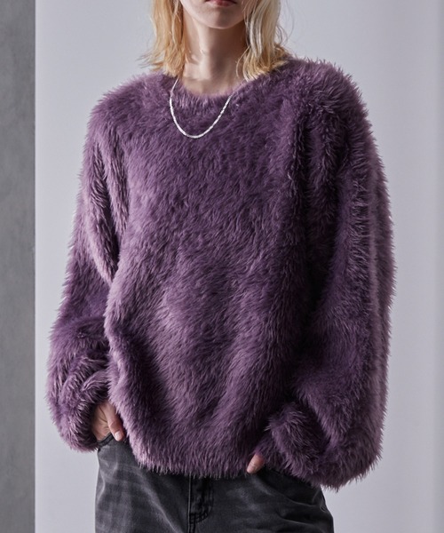 「Loose/ルース」 長袖ニット L グレー メンズ_画像8