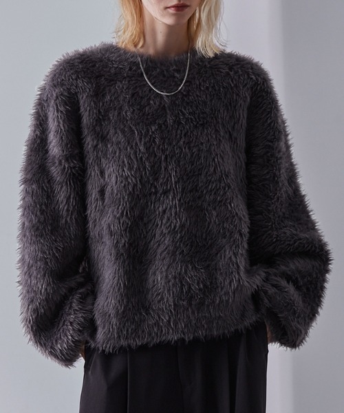 「Loose/ルース」 長袖ニット L グレー メンズ_画像9