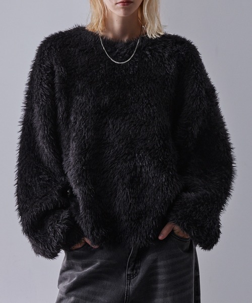 「Loose/ルース」 長袖ニット L グレー メンズ_画像10