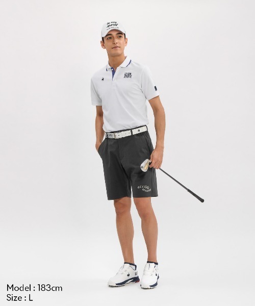 le coq sportif GOLF - uvはね除ける スポーツシャツ 半袖 マーキングデザイン半袖スポーツシャツ メンズ