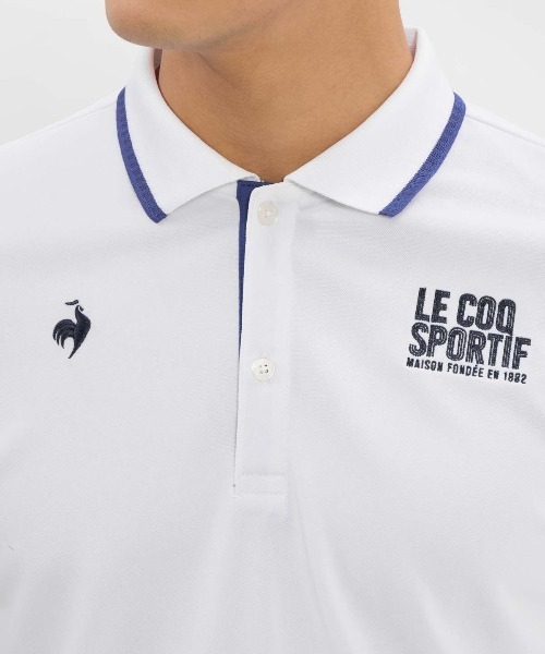 le coq sportif GOLF - uvはね除ける スポーツシャツ 半袖 マーキングデザイン半袖スポーツシャツ メンズ