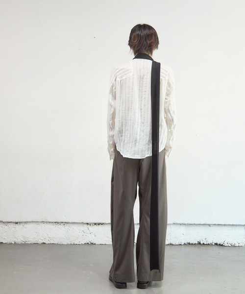 NVRFRGT（ネヴァーフォーゲット） パンツ 2TUCKED CURVED LEG TROUSERS