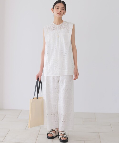 組曲（KUMIKYOKU） ブラウス シャツ エンブロイダリーレース