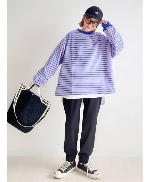 「CORNERS」 長袖カットソー M サックスブルー レディース_画像7