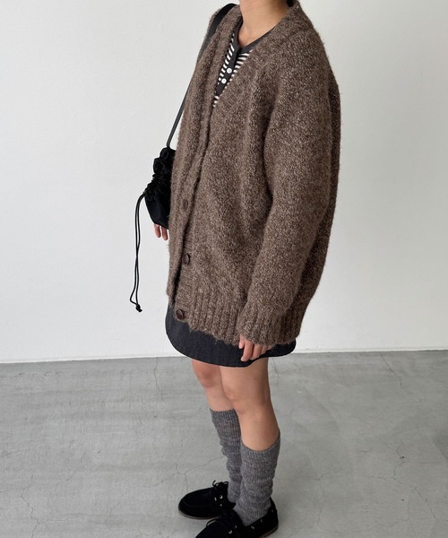 「CANAL JEAN」 「Elmar」ニットカーディガン ONE SIZE ベージュ レディース_画像2