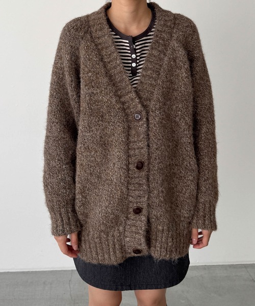 「CANAL JEAN」 「Elmar」ニットカーディガン ONE SIZE ベージュ レディース_画像8