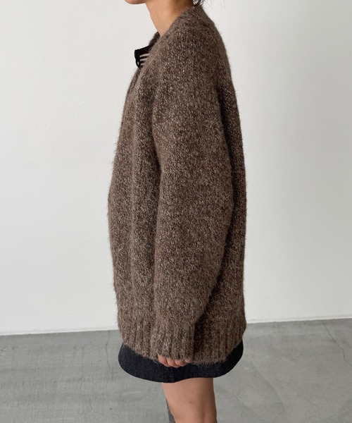 「CANAL JEAN」 「Elmar」ニットカーディガン ONE SIZE ベージュ レディース_画像9