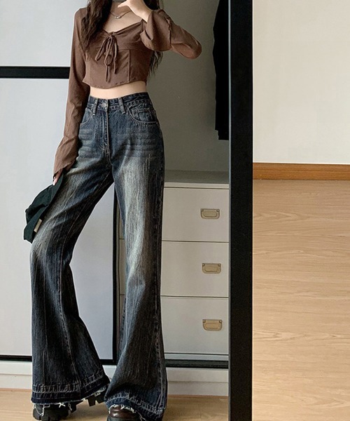 「Miniministore」 デニムパンツ S ブラック レディース_画像4