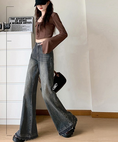 「Miniministore」 デニムパンツ S ブラック レディース_画像6