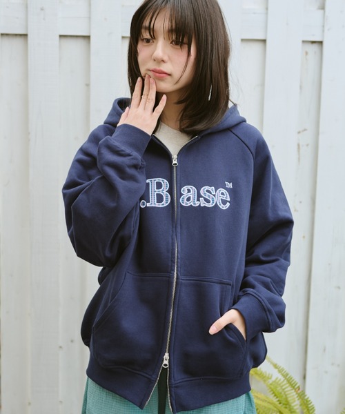 BRIEFING パーカージャケット メンズS レディースにも　日本製★値下不可 BROKEN BASE（ブロークンベース） パーカー B.Base Assort Double-Zip