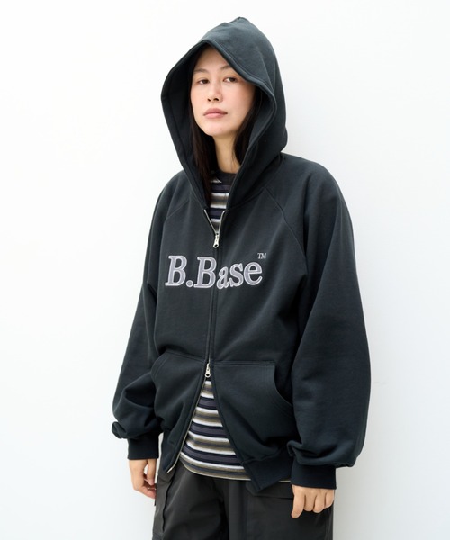 OLLEBOREBLA アルベロベロ パーカー　七分丈　ビース　ジップアップ BROKEN BASE（ブロークンベース） パーカー B.Base Assort Double-Zip