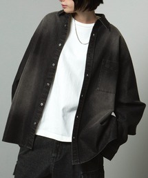 「Alfred Alex」 長袖シャツ M ブラック メンズの画像7