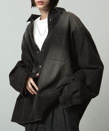 「Alfred Alex」 長袖シャツ M ブラック メンズの画像9