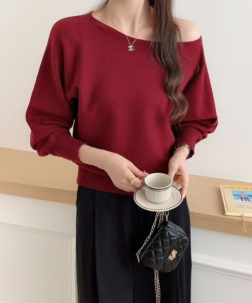 「COCOMOMO」 長袖ニット FREE アイボリー レディース_画像7