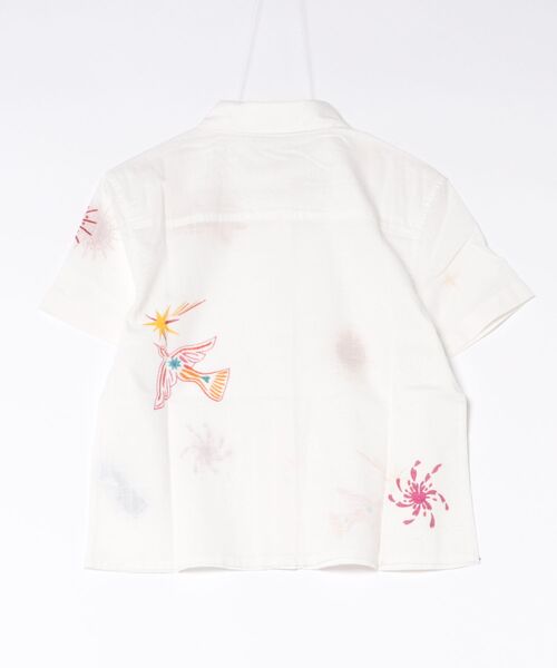 Desigual（デシグアル） ブラウス シャツ 夏 半袖 マルチ刺繍ホワイト