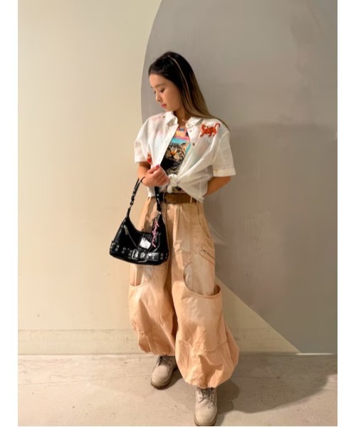 Desigual（デシグアル） ブラウス シャツ 夏 半袖 マルチ刺繍ホワイト