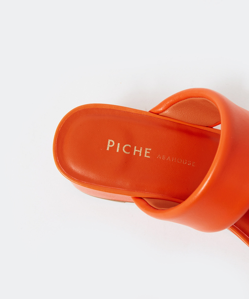 「PICHE ABAHOUSE」 ミュール 37 オレンジ レディース_画像8