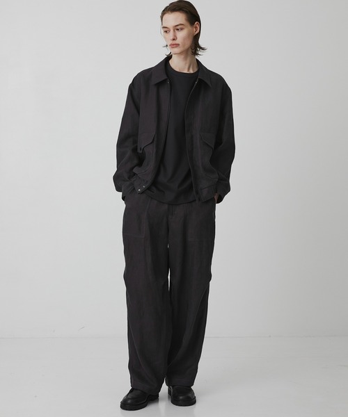ワイドパンツ パンツ 「数量限定」HEMP SUEDE ファティーグパラシュートPT　｜ＳＥＴＵＰ可能 メンズの画像