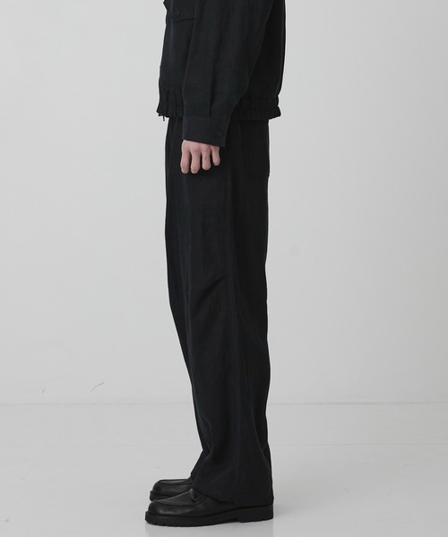 ワイドパンツ パンツ 「数量限定」HEMP SUEDE ファティーグパラシュートPT　｜ＳＥＴＵＰ可能 メンズの画像