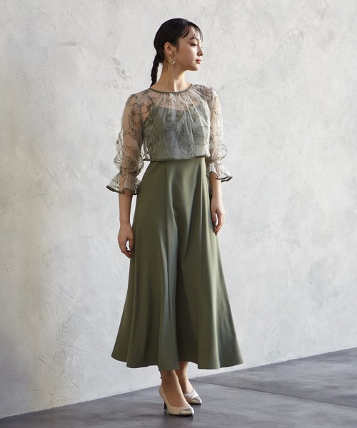 「AIMER」 コンビワンピース MEDIUM モカ レディースの画像