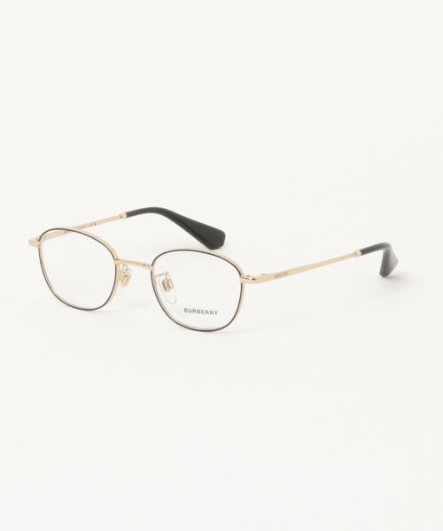 伊達メガネ メガネ 眼鏡 「BURBERRY/バーバリー」ボストン メガネ BE1403D 1326 48 ゴールド ブラック レディース メンズ