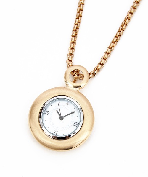 ネックレス an meets zakka マット研磨アナログウォッチネックレス