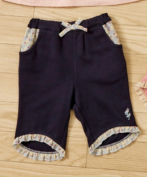KP パンツ SZ天竺 5分丈フリルパンツ キッズ 子供服 女の子 : ZOZOTOWN