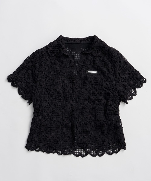 ブラウス シャツ 「2026Summer Pre-Order」スカラップクローバーレーストップ / Scallop Clover Lace Topの画像
