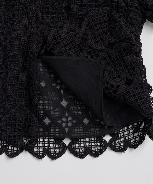 ブラウス シャツ 「2026Summer Pre-Order」スカラップクローバーレーストップ / Scallop Clover Lace Topの画像