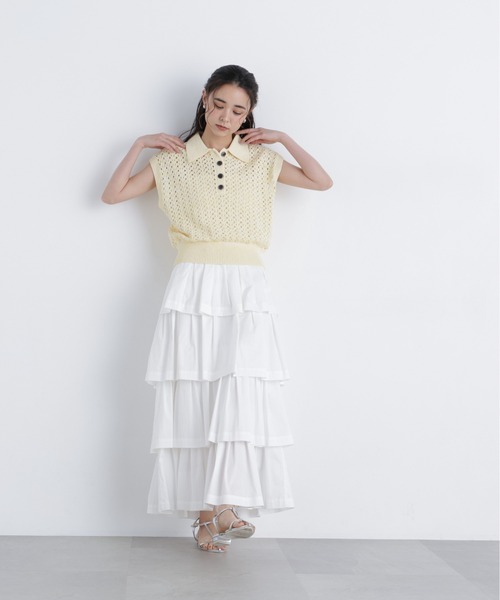 完売品 <N.>ブロードティアードスカート N.Natural Beauty Basic（エヌ ナチュラルビューティーベーシック