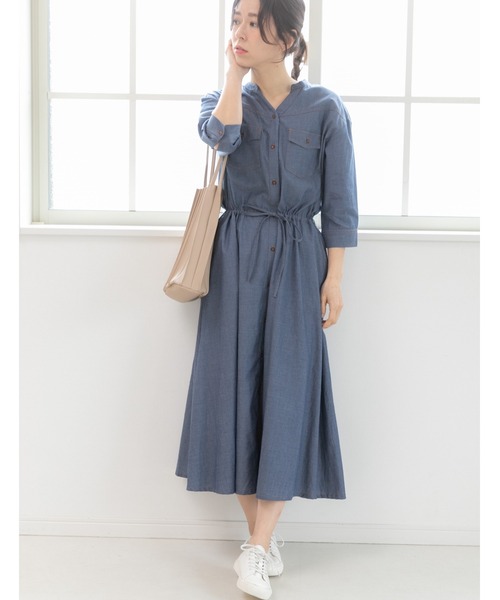 「PREFERIR」 7分袖ワンピース LARGE ブラック レディース_画像2